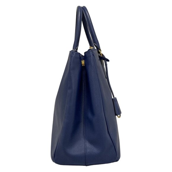 Auth PRADA Galleria Large Bag (Women's) Blue Saffiano Lux (Leather) Tote Bag - Picture 5 of 15